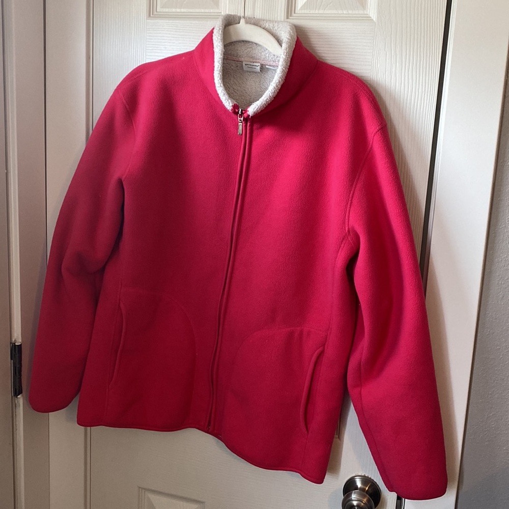White Sierra Pink Fuzzy Sweater/ Jacket - Picture 14 of 14